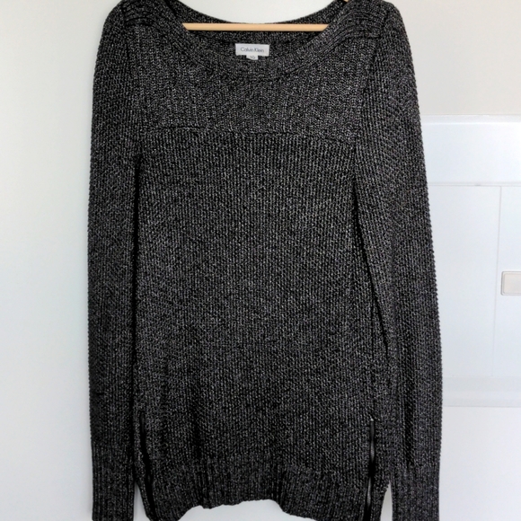 Calvin Klein Metallic Sweater w Zippers